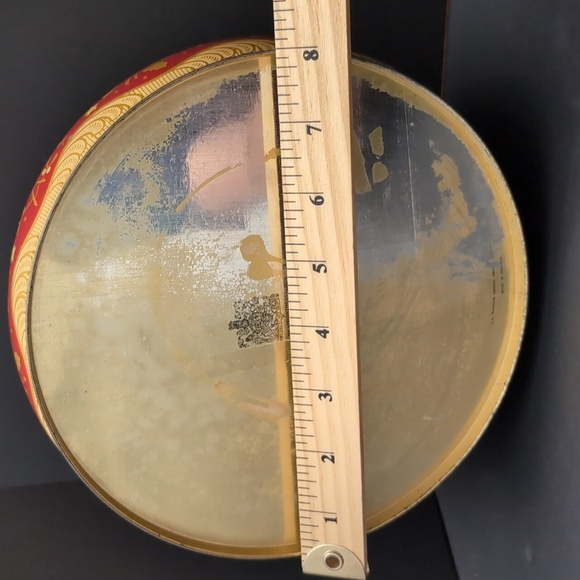 Vintage Peak Frean ,Red and Gold Decorative Tin With Boy And Rabbit . - Picture 8 of 9